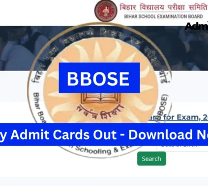 BBOSE Releases Dummy Admit Cards for Class 10 & 12