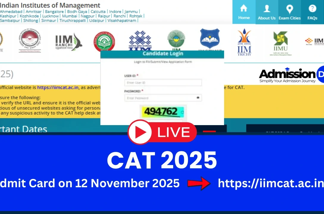 CAT 2025 Admit Card Releasing on 12 November 2025, Link to Download