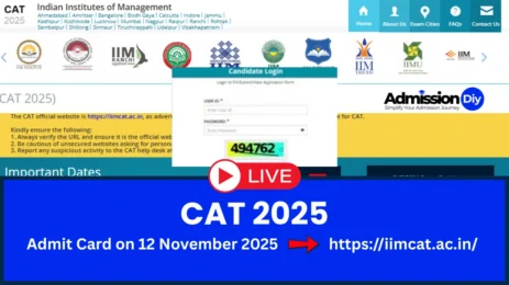 CAT 2025 Admit Card Releasing on 12 November 2025, Link to Download