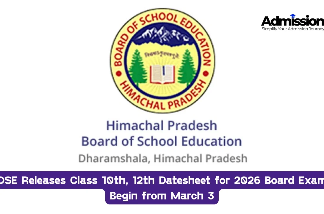 HPBOSE Releases Class 10th, 12th Datesheet for 2026 Board Exams to Begin from March 3