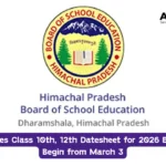 HPBOSE Releases Class 10th, 12th Datesheet for 2026 Board Exams to Begin from March 3