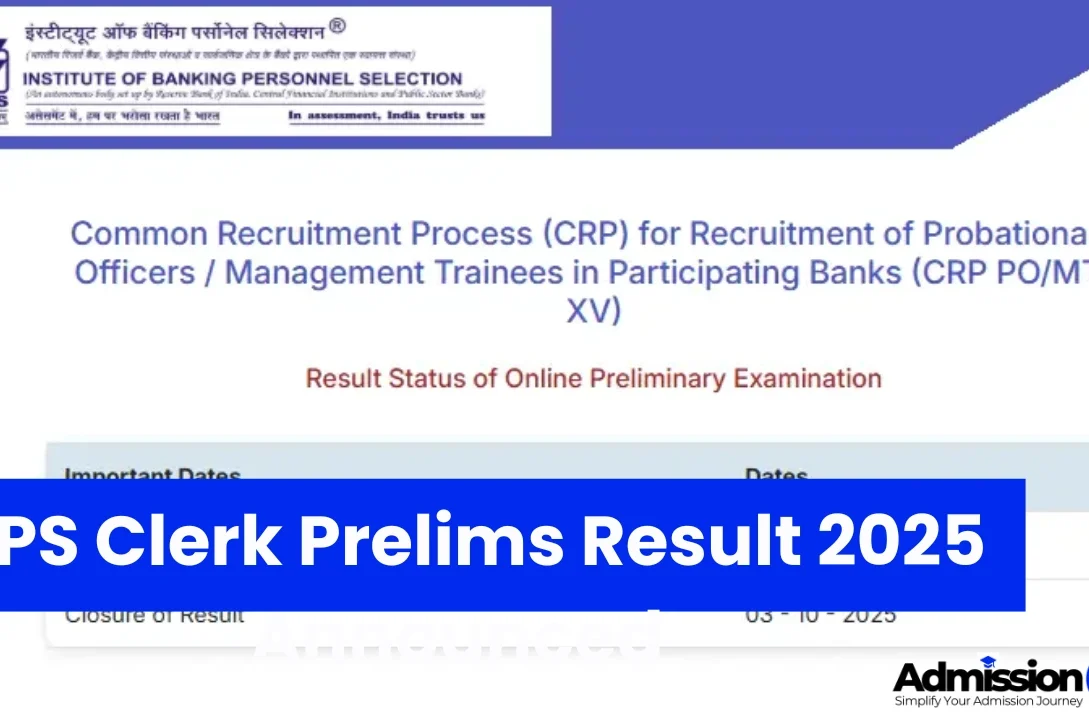 IBPS Clerk Prelims Result 2025