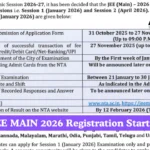 JEE MAIN 2026 Registration Started