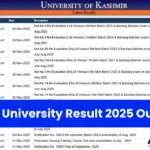 Kashmir University Result 2025 Out Now