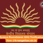 Kendriya Vidyalaya Recruitment 2025 Notification Out: Apply Now @kvsangathan.nic.in