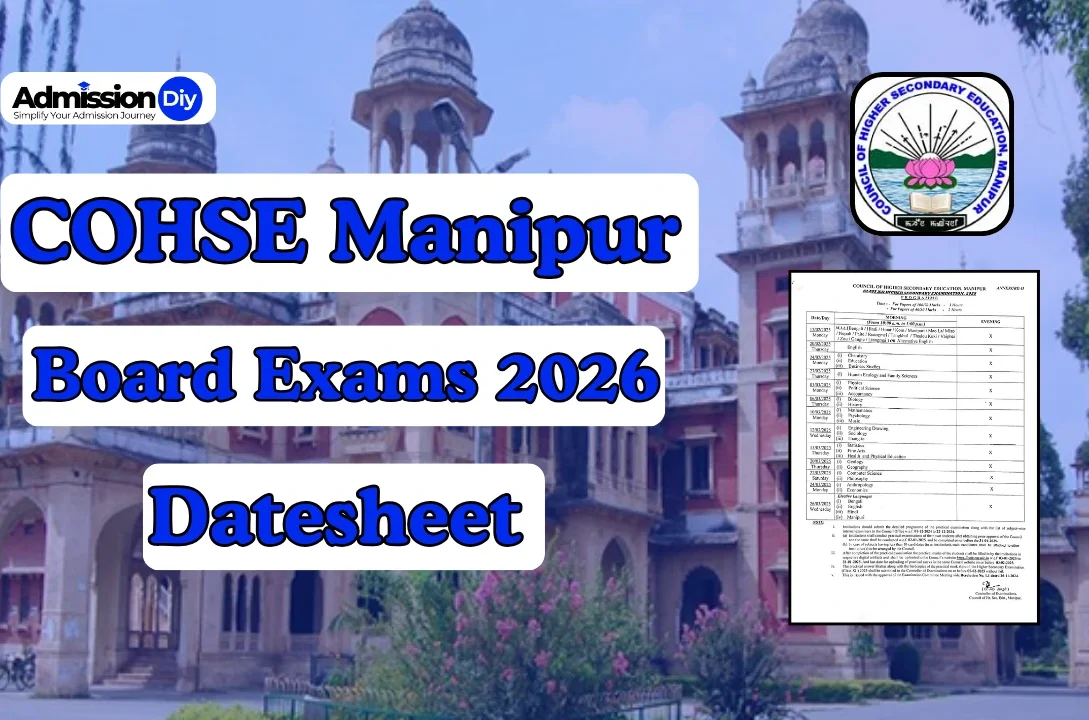 COHSE Manipur Board Exams 2026 Date Sheet