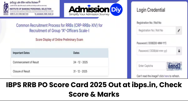 IBPS RRB PO Score card