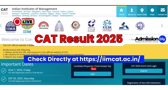 IIM CAT 2025 Result: Live, Date, Download at @iimcat.ac.in
