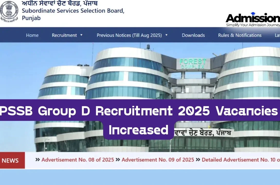 PSSB Group D Recruitment 2025 Vacancies Increased