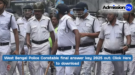 West Bengal Police Constable final answer key 2025 out Click Here to download