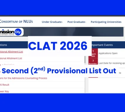 CLAT 2026 Second Merit List Out Today