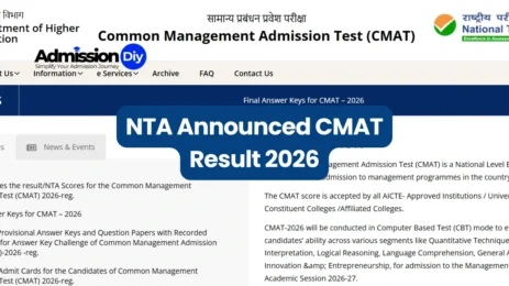 NTA Announces CMAT 2026 Result: Steps to Check & Score Validity