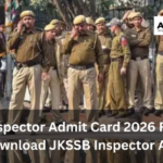 JKSSB Inspector Admit Card 2026 Released