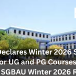 SGBAU Declares Winter 2026 Semester Results