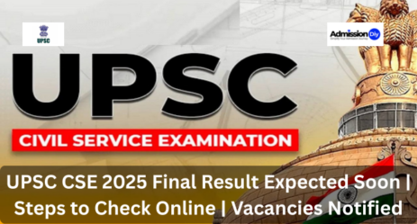 UPSC CSE 2025 Final Result