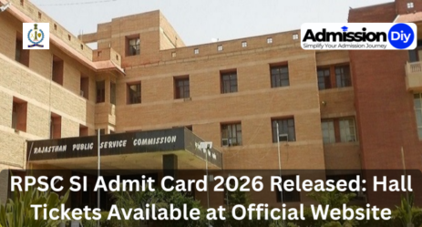 RPSC SI Admit Card 2026 Released