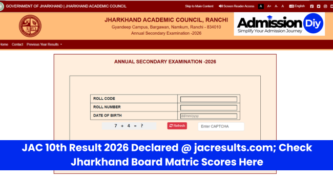 JAC 10th Result 2026