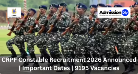 CRPF Constable Recruitment 2026 Announced