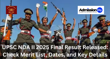 UPSC NDA II 2025 Final Result Released