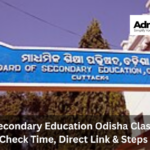 BSE Odisha Class 10 Result 2026